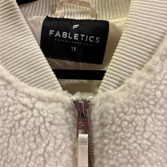 Fabletics Cream Sherpa Jacket - Picture 2 of 5
